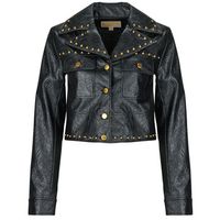 michael michael kors cazadora de cuero studded fx leather jkt para mujer