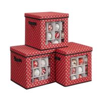 cajas de almacenamiento para decoracion navidena rojo