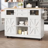 isla de cocina encimera toallero lateral puertas 3d paredes ajustables blanco