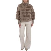 rino  pelle chaqueta feline7002611-ai27-mochalatte para mujer