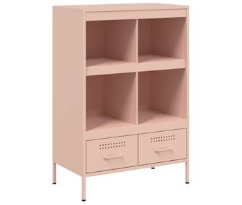 Vidaxl aparador acero rosa 68x39x101,5 cm