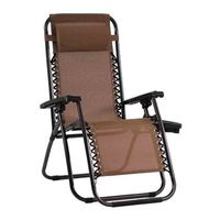 silla plegable tumbona hamaca gravedad cero marron