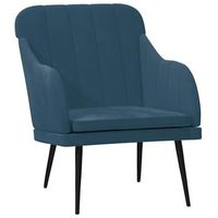 sillon de terciopelo azul 63x76x80 cm vidaxl