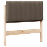 cabecero tapizado marron y topo 90 cm madera de pino macizo vidaxl