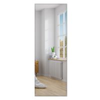 costway espejo de pared 110 x 38 cm espejo rectangular sin marco con borde biselado montado vertical y horizontalmente para armario pasillo bano