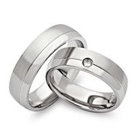 anillos de boda de acero inoxidable 6mm grabado