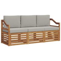 juegos de sofas con cojin 3 piezas  mueble de jardin gris natural y claro