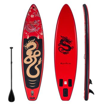 Tabla de Paddle Surf Feath-R-Lite 350 * 84 * 15CM, Antideslizante, Capacidad de Carga Máxima 180KG+, Juego de 6 Piezas, Deportes Acuáticos