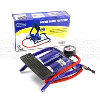 double cylinder foot pump with gauge