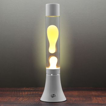 MODERN Blob Lamp White Lava Lamp 14.5" - Warm White/Clear