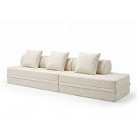 sofa modular 32 lugares convertible bouclette  beige