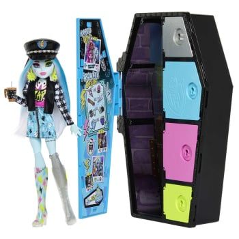 Monster High Skulltimate Secrets Frankie Stein Muñeca+armario +4 años