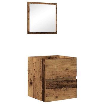Mueble De Cuarto De Baño Madera Envejecida 41 X 38,5 X 45 Cm