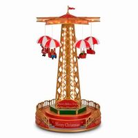 carrusel navideno papa noel con globos well home - movimiento musica y luces led - 245x245x445cm