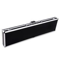 costway estuche rigido para rifles de aluminio estuche para pistolas con 2 cerraduras de combinacion negro