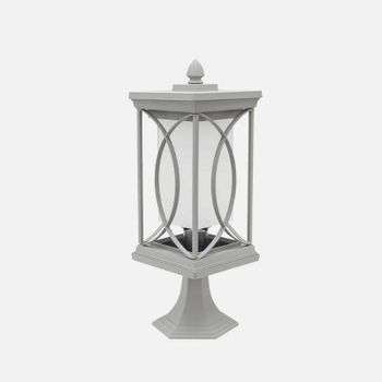 Sobremuro exterior FABRILAMP Garden Plata 39x16x16 cm