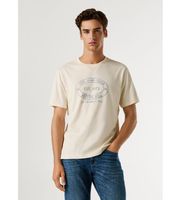 pepe jeans para hombre pm5010314 camiseta gon blanco roto m casual algodon manga corta