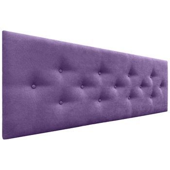 Dhome Cabecero De Tela Acualine Con 3 Hileras Intercaladas De Botones Y Patas Cabezal Tapizado Cama Lujo(lila, 135cm)