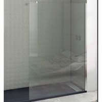 mampara fija 8 mm con anti - cal cromo - cromo brillo - 80cm