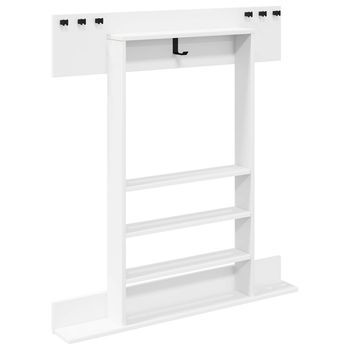 Soporte Para Tacos De Billar Madera De Ingeniería Blanco Vidaxl