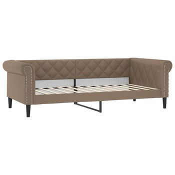 Sofá Cama Cuero Sintético Color Capuchino 100x200 Cm Vidaxl