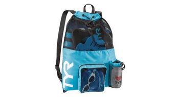 Bolsa de natacion tyr big mesh mummy 40l azul