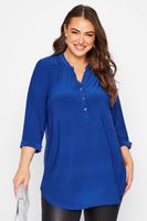 yours london blusa azul cobalto con media tapeta mujer curvy y tallas grandes yours