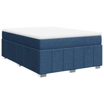 Cama Tapizada 190x140x46 Cm Tejido - Azul