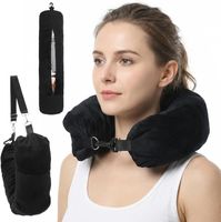 almohada de viaje rellenable puede contener ropa funda de almohada tela de licra almohada portatil para viaje