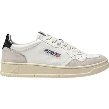 Autry Deportivas Moda Medalist Leather Low White Black Beige (Women's) para mujer