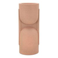 jarron de exterior de resina rosa 38 x 36 x 91 cm