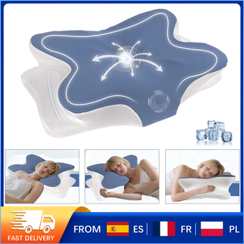 Almohada con memoria para dormir en frío, almohada de algodón con memoria de rebote lento, almohada para el cuello, almohada de mariposa, almohada Cervical, almohada ergonómica para dormir