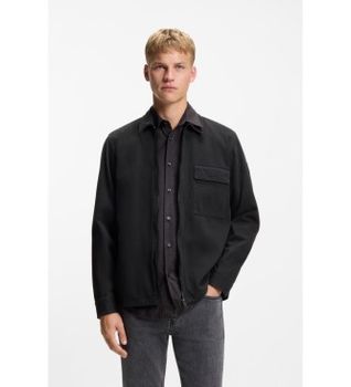 BOSS para hombre. 50553706 Chaqueta Lorum negro (M), Casual, Algodón