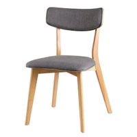 sillas fr comedor gris oscuro con patas color roble