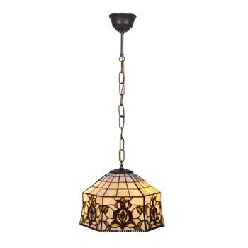 Colgante De Techo  Cadena Y Pantalla Tiffany D. 20cm  Hexa