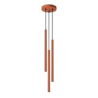 lampara colgante vacu rojo 3 luces