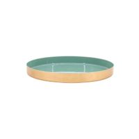 bandeja redonda verde dorada 25cm