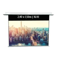 kimex pantalla de proyeccion electrica empotrable 240x150m formato 1610 con wi-fi