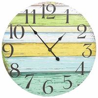 reloj de pared de mdf multicolor 60 cm vidaxl