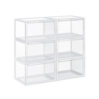 cajas de zapatos apilables de plastico