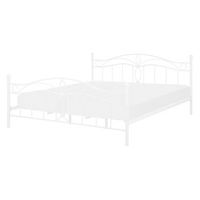 cama de metal blanca 140 x 200 cm somier listones estilo vintage retro boho dormitorio antlia