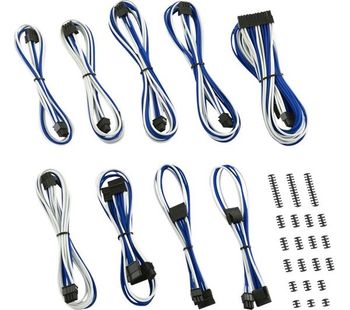 CABLEMOD Classic ModMesh C-Series Corsair AXi HXi RM Cable Kit - White & Blue, White
