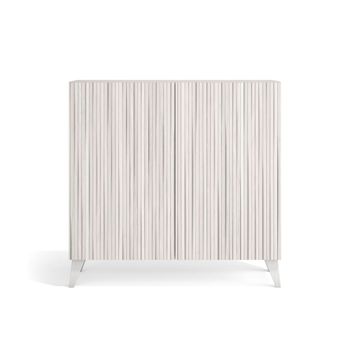 Zapatero melamina blanco puertas impresas vallado blanco 87x90x27cm