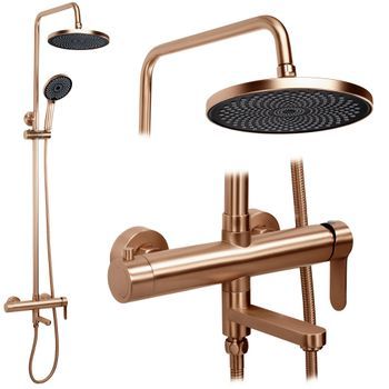 Conjunto De Ducha Arcos Brush Copper