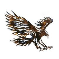 decoracion pared de metal eagle 3 multicolor 71x63 cm