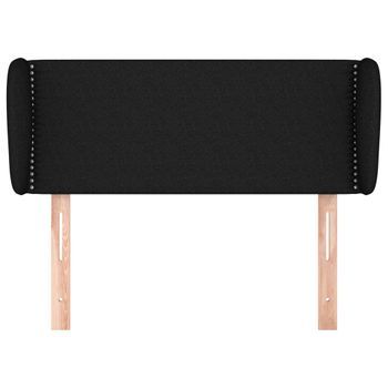 Cabecero Cama Mueble De Dormitorio De Tela 83 X 23 X 78/88 Cm Negro M02_0007894