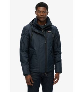 Superdry para hombre. M5012100A Hooded Mtn Windbreaker Jacket (XXL), Casual, Poliéster Reciclado, Sostenible, Marino