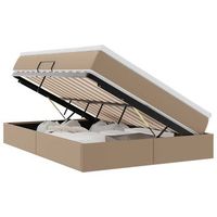 cama con almacenamiento y colchon capuchino 140 x 190 cm vidaxl