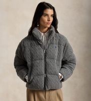 polo ralph lauren para mujer 211a10457004 chaqueta acolchada de lana y cachemira gris l casual