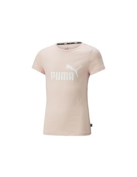 Camiseta Puma Ess Logo Niña Rosa